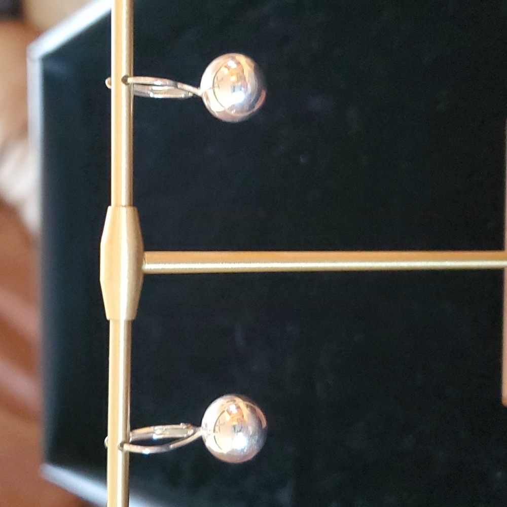 Sterling Silver Bead Drop Earrings